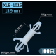 XLB-1016 Espa&ccedil;ador isolante tipo aeron&aacute;utico em nylon branco 15,9 mm, embalagem com 100 unidades - Thumb - 1