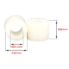 Coluna isoladora ABS redonda M3 7&times;3&times;6 mm, 1000 unidades por saco (pre&ccedil;o por saco)