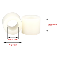 Espa&ccedil;ador isolante redondo M3 em ABS 7&times;3&times;7 mm, pacote com 1000 unidades