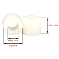 Coluna isolante redonda M3 ABS 7&times;3&times;11 mm (1 bolsa, 1000 unidades)