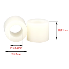 Coluna isoladora redonda ABS M4 7x4x2 mm, 1000 unidades por saco