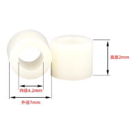 Coluna isoladora redonda ABS M4 7x4x2 mm, 1000 unidades por saco