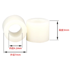Coluna isoladora redonda ABS M4 7x4x3 mm, 1000 pe&ccedil;as (pre&ccedil;o por saco)
