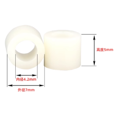 Espa&ccedil;ador isolante cil&iacute;ndrico ABS M4 7&times;4&times;5 mm, embalagem 1.000 unidades