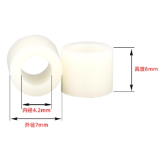 Coluna isoladora cil&iacute;ndrica M4 em ABS 7&times;4&times;6 mm, pre&ccedil;o por 1 saco (1000 pe&ccedil;as/saco)