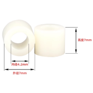 Espa&ccedil;ador isolante redondo M4 em ABS 7x4x7 mm, 1000 pe&ccedil;as/bolsa (pre&ccedil;o por 1 bolsa)