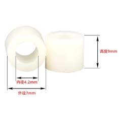 Coluna isoladora redonda ABS M4 7&times;4&times;9 mm, 1000 unidades por saco (pre&ccedil;o por saco)