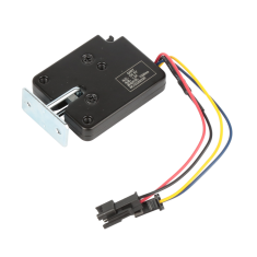 Fechadura eletromagn&eacute;tica XG-07E preta DC 5V 1,2A compacta
