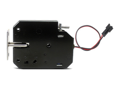 Fechadura eletromagn&eacute;tica compacta XG-07C preta DC 12V 2A com fio - Imagem 1