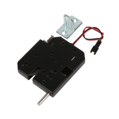 Fechadura eletromagn&eacute;tica Tipo A XG-07D preta DC12V 2A para locker pequeno 2 fios