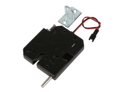 Fechadura eletromagn&eacute;tica Tipo A XG-07D preta DC12V 2A para locker pequeno 2 fios - Imagem 1