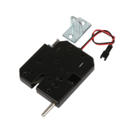 Fechadura eletromagn&eacute;tica Tipo A XG-07D preta DC12V 2A para locker pequeno 2 fios