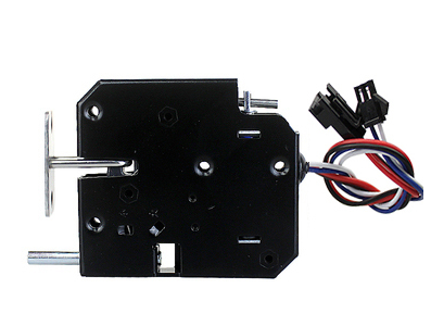 Fechadura eletromagn&eacute;tica compacta Tipo B XG-07D preta DC 12V 2A 4 fios - Imagem 1