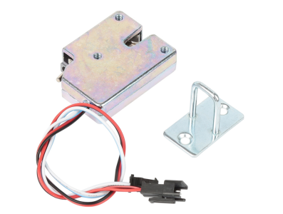 Fechadura eletromagn&eacute;tica Silver XG-07A DC 12V 2,4A pequena com quatro fios - Imagem 1