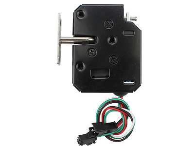 Fechadura eletromagn&eacute;tica compacta XG-07B preta DC 12V 2A 4 fios - Imagem 1