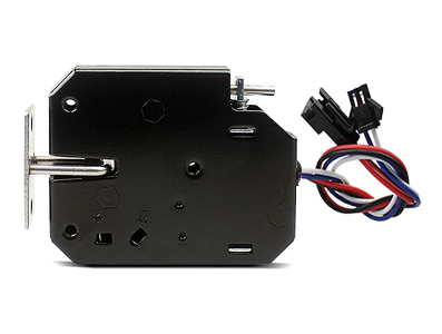 Fechadura eletromagn&eacute;tica compacta XG-07C preta DC 5 V 1,5 A 4 fios com feedback - Imagem 1