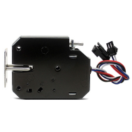 Fechadura eletromagn&eacute;tica XG-07C preta, 24 V DC 1 A, para locker pequeno, 4 fios com feedback