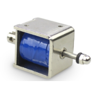 Trava eletromagn&eacute;tica passante LY-026 push-pull DC 12V 20 N 9 mm