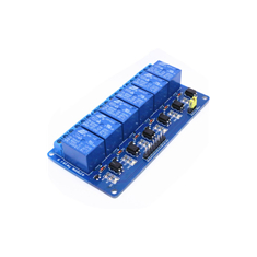 M&oacute;dulo Rel&eacute; 6 Canais, acionamento por n&iacute;vel baixo, com acoplamento &oacute;ptico para Arduino