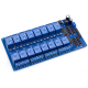 M&oacute;dulo rel&eacute; 16 canais 12V DC n&iacute;vel baixo com indicador luminoso para Arduino - Thumb - 6