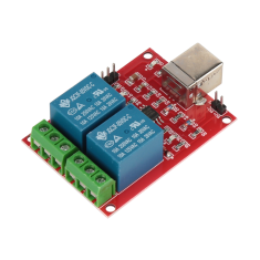 M&oacute;dulo de Controle Inteligente USB para PC com Rel&eacute; 2 Canais 5V