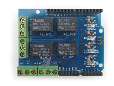 M&oacute;dulo Rel&eacute; 4 Canais 5V para Arduino - Imagem 1