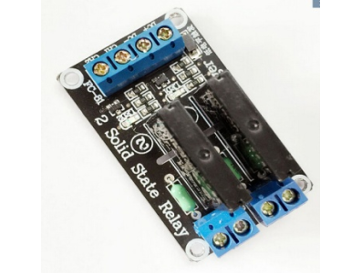 M&oacute;dulo Rel&eacute; de Estado S&oacute;lido (SSR) 2 canais 5V n&iacute;vel baixo com fus&iacute;vel 250V 2A - Imagem 1