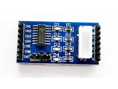 M&oacute;dulo driver de motor de passo ULN2003 em placa PCB azul - Imagem 1