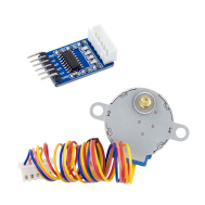 Motor de passo 5V 4 fases com placa driver ULN2003 azul