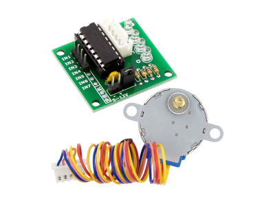 Motor de passo 4 fases 5V e placa driver ULN2003, cor verde - Imagem 1