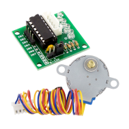 Motor de passo 4 fases 5V e placa driver ULN2003, cor verde