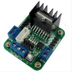 Placa L298N verde com dupla ponte H para motores DC e de passo, shield para Arduino