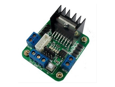Placa L298N verde com dupla ponte H para motores DC e de passo, shield para Arduino - Imagem 1