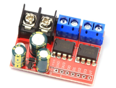 M&oacute;dulo Driver Duplo 5A para Motores DC com Controle Remoto, Tens&atilde;o 3V a 14V, para Arduino - Imagem 1