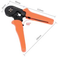 Alicate de crimpagem HSC8 6-4, faixa 23 a 7 AWG (0,25 a 10 mm&sup2;)