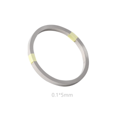 Fita de a&ccedil;o niquelado 0,1 mm x 5 mm, 10 m