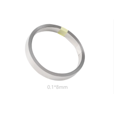 Fita de a&ccedil;o niquelado 0,1 mm x 8 mm, 10 m