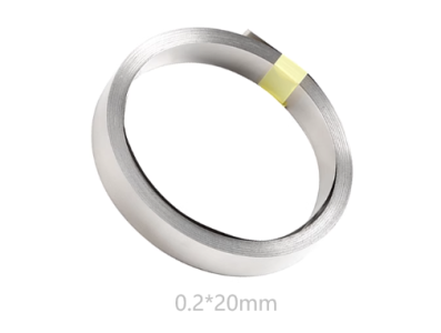 Fita de a&ccedil;o niquelado 0,2 x 20 mm, 10 m (18650) - Imagem 1