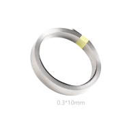 Fita de a&ccedil;o niquelado 0,3 mm x 10 mm x 10 m