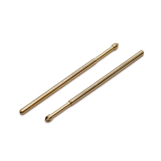 Sonda met&aacute;lica PA100-LM banhada a ouro, pino 1,36 mm, 100 unidades