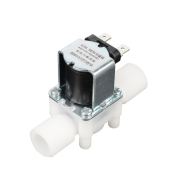 V&aacute;lvula solenoide el&eacute;trica pl&aacute;stica AC 110V N/C (normalmente fechada) rosca macho G1/2 com interruptor de fluxo 0,02~0,8 MPa