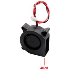 Ventilador centr&iacute;fugo 4020 DC12V com &oacute;leo, conector XH2.54-2P e cabo 30 cm