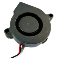 Ventilador centr&iacute;fugo hidr&aacute;ulico 5015 DC 24V com conector XH2.54 2 pinos e cabo 30 cm