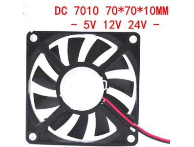 Ventoinha 7010 24V DC com rolamento duplo de esferas, conector XH2.54-2P e cabo 25 cm - Imagem 1