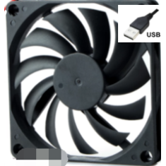 Ventoinha 8010 DC 5V com USB e rolamento duplo de esferas