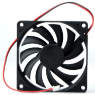 Ventoinha de refrigera&ccedil;&atilde;o 8010 DC 24V com rolamento duplo de esferas e conector XH2.54-2P, cabo 30 cm