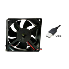 Ventoinha 8025 DC 5 V 0,27 A lubrificada a &oacute;leo com cabo USB 1 m