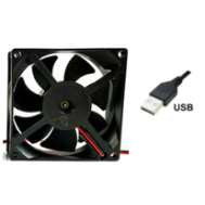 Ventoinha 8025 DC 5 V 0,27 A lubrificada a &oacute;leo com cabo USB 1 m
