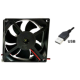Ventoinha 8025 DC 5 V 0,27 A rolamento duplo cabo USB 1 m - Thumb - 1