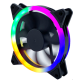 Ventoinha silenciosa RGB 12 cm com ilumina&ccedil;&atilde;o LED 4 cores, conector 4 pinos e dupla abertura - Thumb - 6